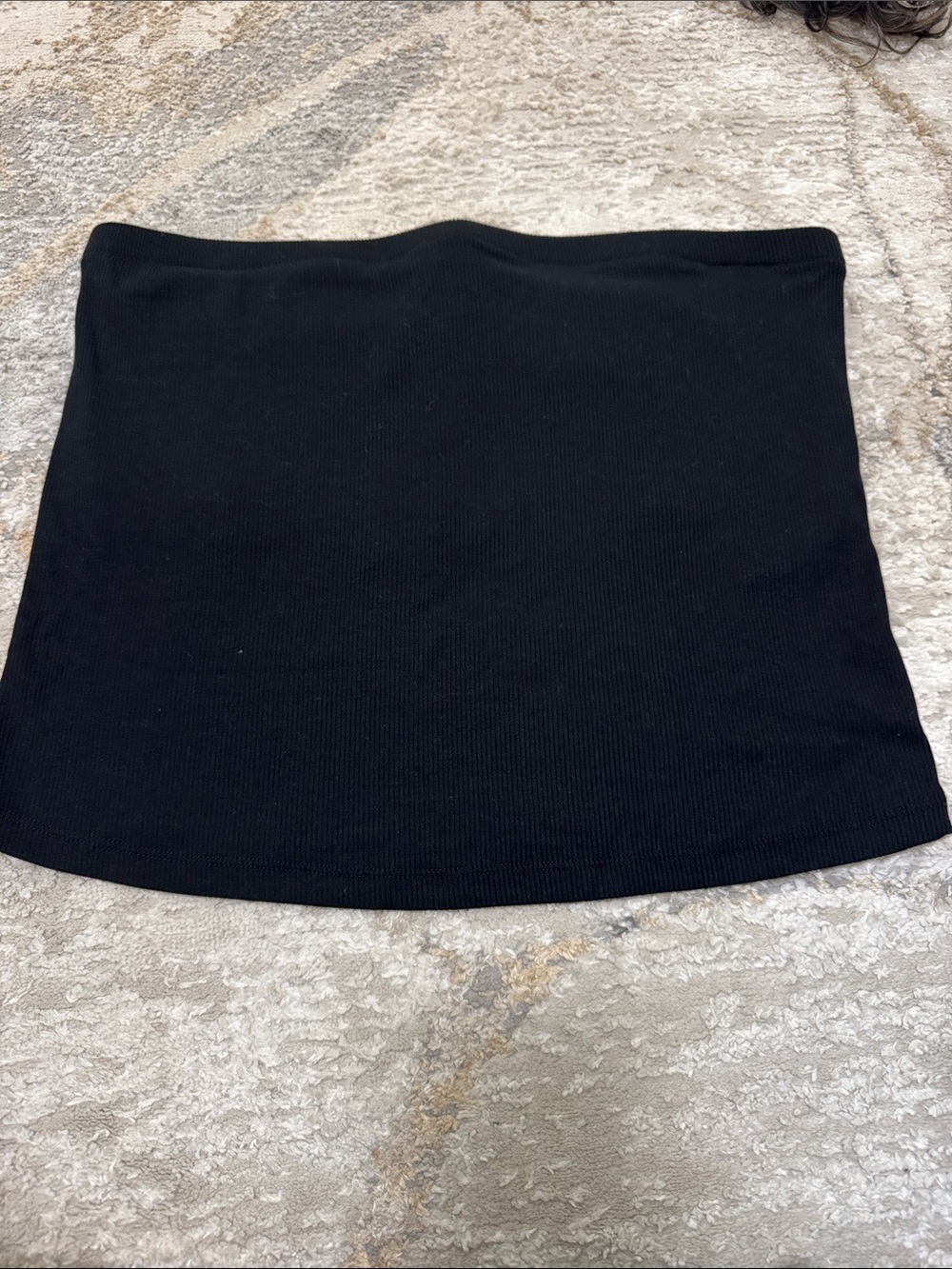 a new day Black Ribbed Mini Tube Skirt